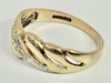9ct yellow gold cluster ring size M 1/2