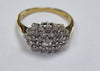 9ct Gold Diamon Cluster Ring Size K 0.50ct