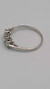 9ct White Gold Three Stone Oval Moissanite Ring - Size N - 1.41 Grams