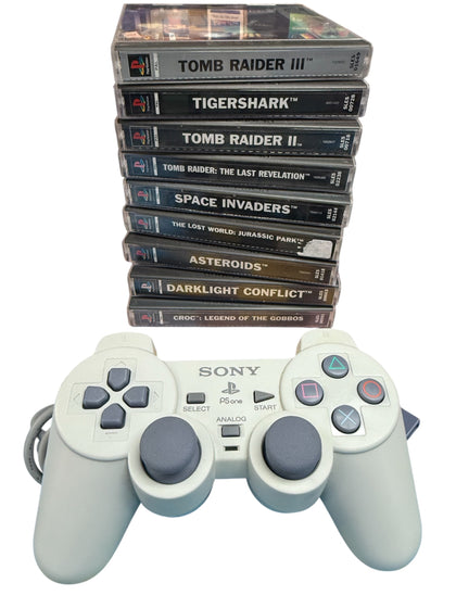 Sony PS One PS1 Console & 9 Games