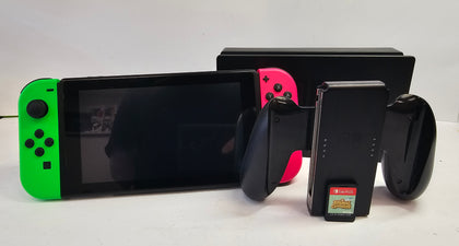 Nintendo Switch Neon Pink and Green