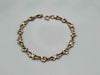 Vintage 9ct Yellow Gold Gate Link Chain Bracelet - 7" Long - 2.60 Grams