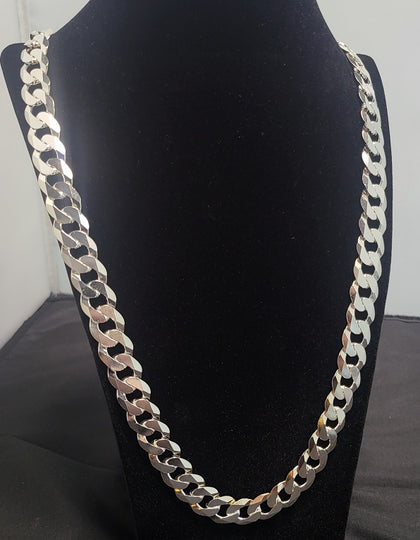 925 Silver Curb Link Chain - 28