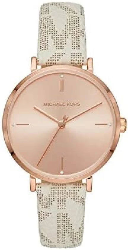 Michael Kors Women's Jayne Three-Hand Rose Gold-Tone Alloy Watch