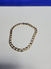 9CT Yellow Gold Square Shaped Curb Bracelet Chain -  9" Long - 11.26 Grams