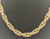 9ct yelow gold rope style chain 19.6G 18'' hallmarked with box