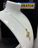 14ct Dolphin Pendant, 2.73g and 14ct Gold Chain, 1.7g