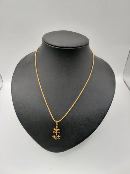 18k Gold Chain 4.0G with 18k Crucifix Pendant 1.41G Hallmarked(750)&Tested 16
