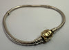 Pandora snake bracelet with 14ct gold clasp 21cm