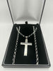 925 HALLMARKED SILVER CHAIN, 925 STAMPED ON CROSS ON A CABLE STYLE CHAIN, 24", 67.31G, **BRAND NEW**