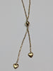 9ct gold twin heart necklace