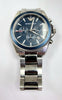 emporio armani ar6091 blue dial stainless steel chonograph men's watch