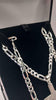 925 Sterling Silver 3In1 Figaro Chain Necklace W/ Cross Pendant - 24" Long - 28.02 Grams *BRAND NEW*