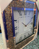 Rose Gold Crushed Crystal Mirrored Wall Clock