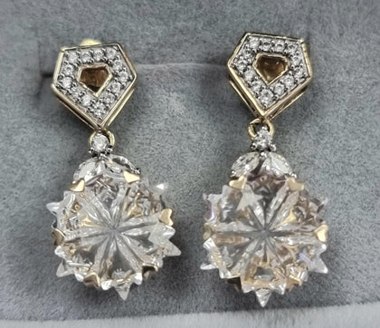 9ct Gold CZ Earrings