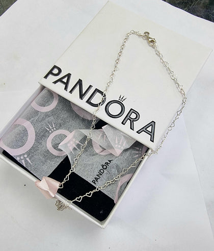 Pandora Linked Hearts Necklace 18