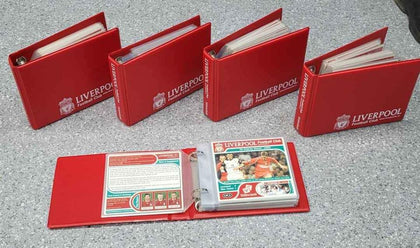 Liverpool FC Victory Cards collection in folders