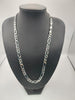 NEW 925 silver Figaro Chain 24" Length 42.7G weight Hallmarked&Tested