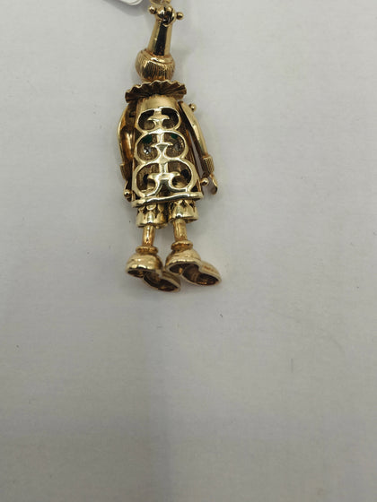 9ct Gold Clown Pendant 14.10g