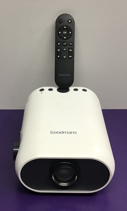 Goodmans LED Home Cinema Projector with Wireless Screen Mirroring **inc. Original Remote Controller & Power Supply**