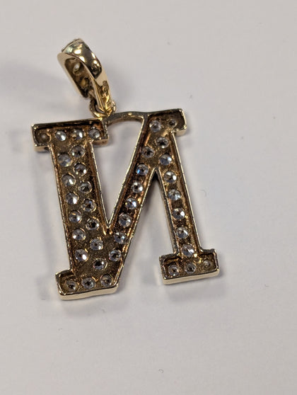 9ct Gold Letter N Pendant