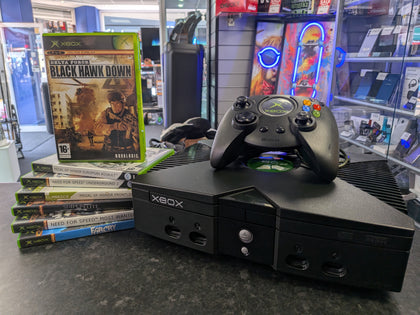 Original Xbox Console Plus 7 x Games & Official Controller
