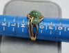 9ct Gold Ring Green Stones Size "N"
