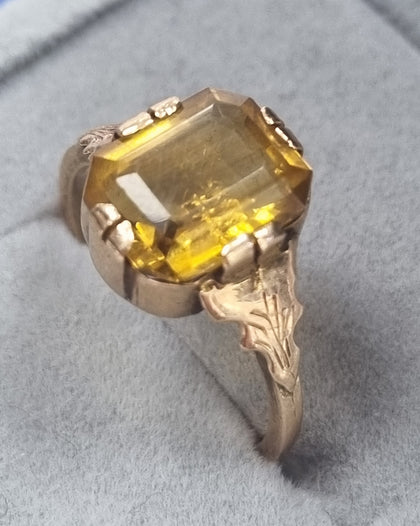 14ct Gold Citrine Ring 