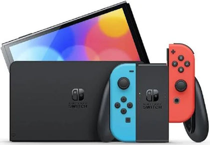 Nintendo Switch OLED Neon Red/Blue & 1 Game