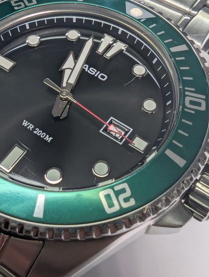 CASIO DIVER GREEN WATCH PRESTON STORE