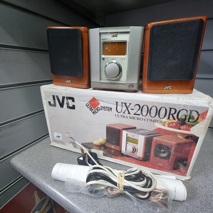 Vintage JVC UX-2000R Ultra Micro Component System - 4 Ohm Cherry Wood Speakers