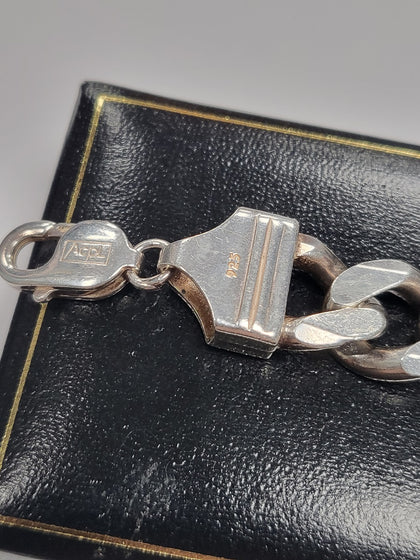 925 Silver Curb Bracelet - 60G - 9
