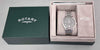 ROTARY WATCH BLACK FACE WITH PAPERS *BOXED**MARKS TO FACE*
