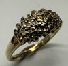 9CT YELLOW GOLD CLUSTER RING SIZE K 1/2