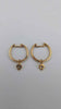 18ct Yellow Gold Sundance Hoop Earrings With CZ Heart Stone - 2.20 Grams