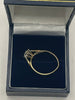 9ct Gold Ring With Clear Stones - Q