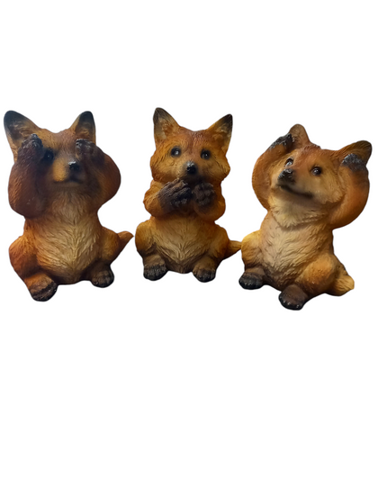 Three Wise Foxes Figurines - 8.5Cm - Nemesis Now