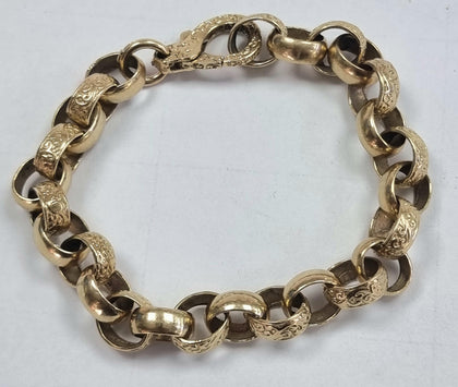 9ct Gold Belcher Bracelet 8