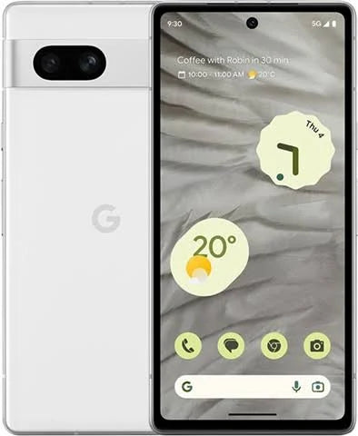 Google Pixel 7A, white, 128GB.