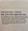 Apple Mac mini (A3238), M4 (10-CPU 10-GPU), 24GB Ram, 512GB SSD