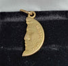 9ct Yellow Gold Cresant Moon Pendant - 2.45G - Approximately 3cm Length - Hallmarked.