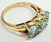 9ct yellow gold trilogy ring size N