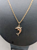 9ct Yellow Gold Necklace Chain With Dolphin Pendant - 5.19 Grams - 20" Long