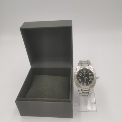 CITIZEN ECO-DRIVE E110-S009090-minor scratches on watch face and on strap