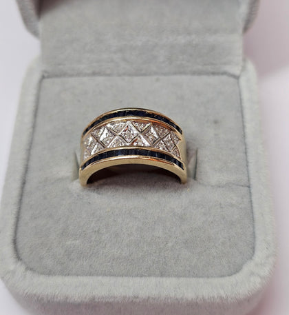 14ct Yellow Gold Ring with Diamond Size N1/2