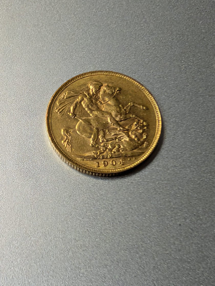 1904 Edward VII Sovereign, 22KT, 7.98 Grams