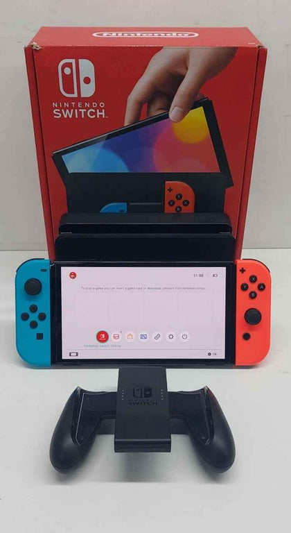 Switch Console 64GB OLED + Neon Red & Blue JoY CON COMES BOXED.