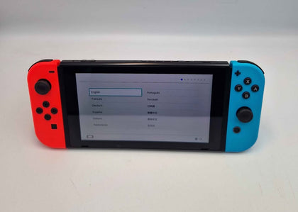 Nintendo Switch Console 32GB - Neon Red/Blue Joy Con - Includes Docking Station + Cables (Unboxed)