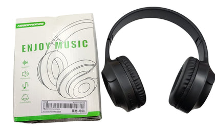 Enjoy Music Foldable Wireless Over Ear Headphone, Black