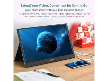 G-STORY 15.6 Inch Touchscreen, FHD 1080P Tn Panel Portable Monitor, NS Direct-Connected/Mini HDMI/Built-in Speakers/HDR/FreeSync/Type-C